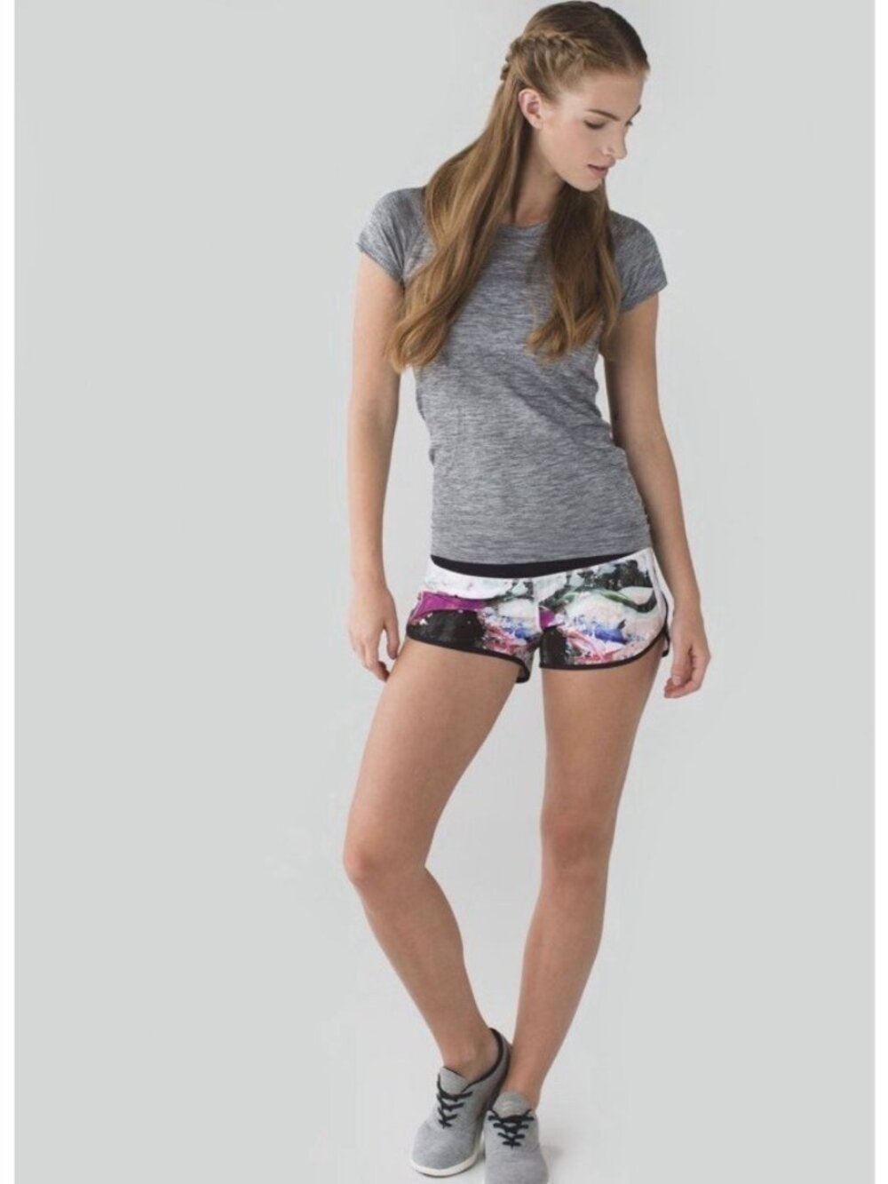 Lululemon Run: Speed Short 2.5" *4-Way Stretch Pigment Wave Multi Black Size 8